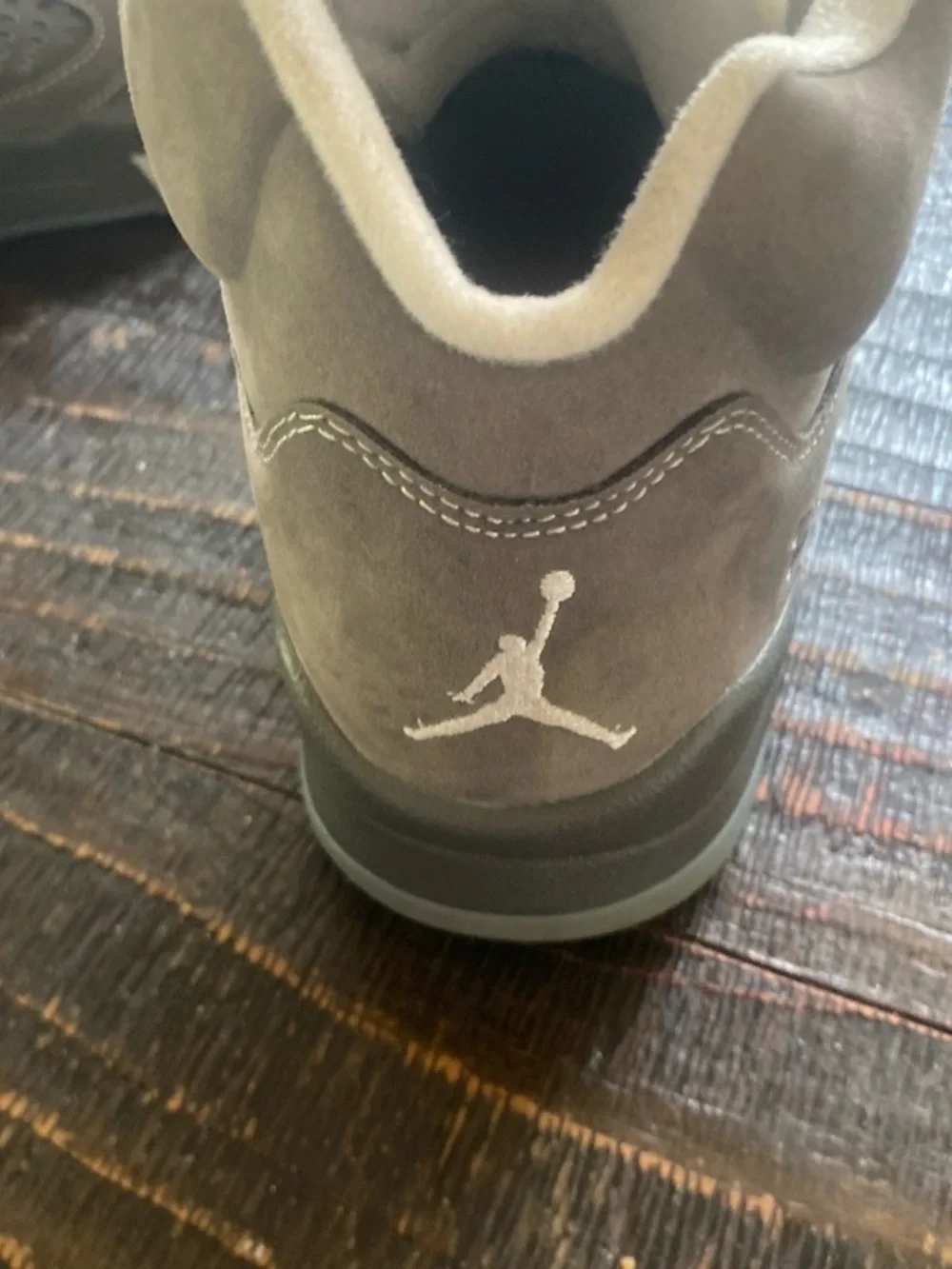 Jordan Men's Light Gray Suede High-Top Sneakers